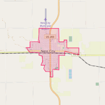 Map of Ness City