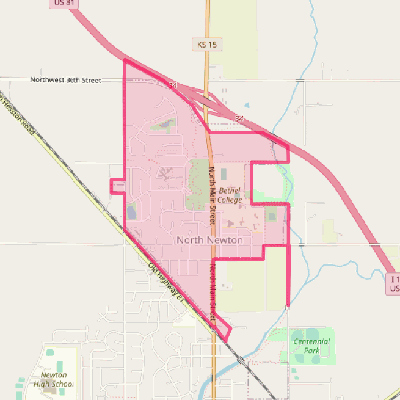 Map of North Newton