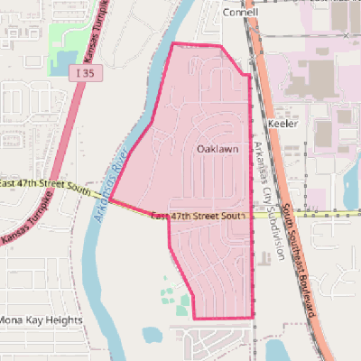 Map of Oaklawn-Sunview