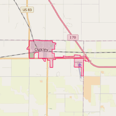 Map of Oakley