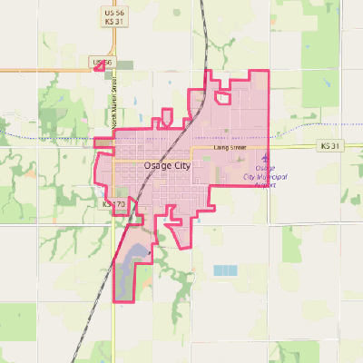 Map of Osage City