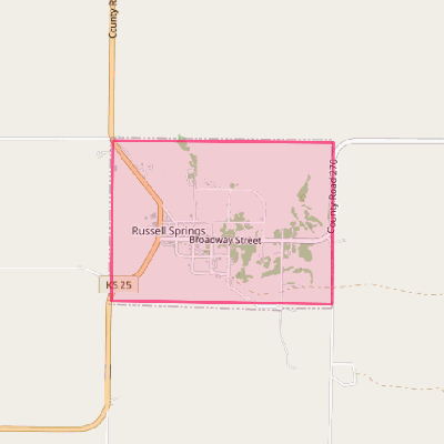 Map of Russell Springs