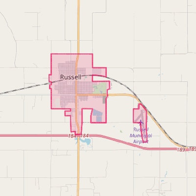 Map of Russell