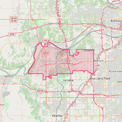 Map of Shawnee