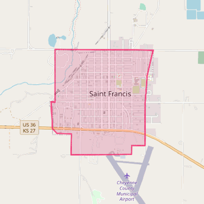 Map of St. Francis