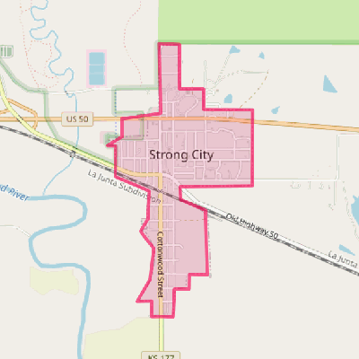 Map of Strong City