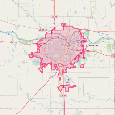 Map of Topeka