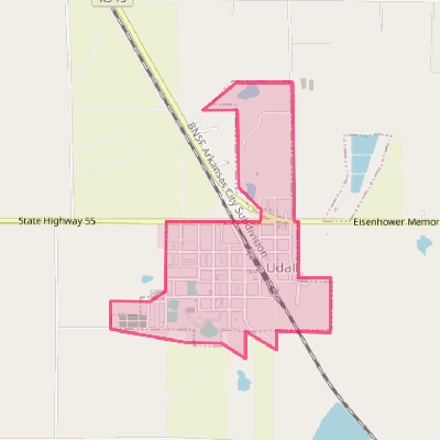 Map of Udall