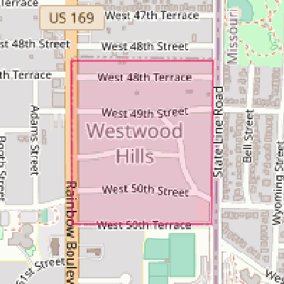 Map of Westwood Hills