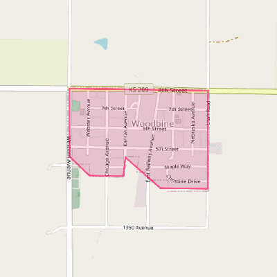 Map of Woodbine