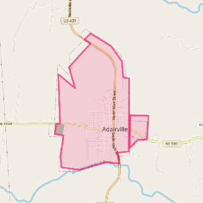 Map of Adairville