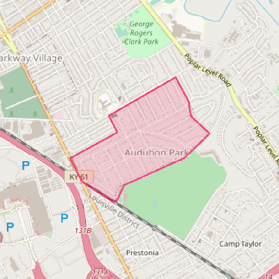 Map of Audubon Park