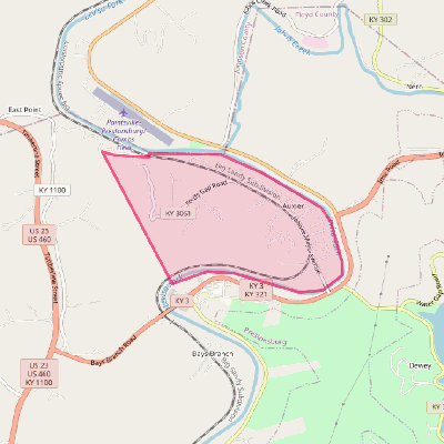 Map of Auxier