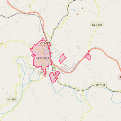 Map of Barbourville