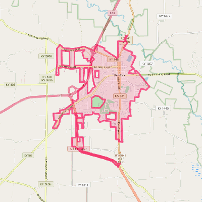 Map of Benton