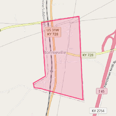 Map of Bonnieville