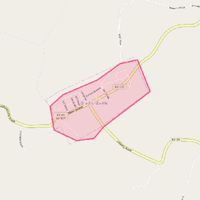 Map of Bradfordsville