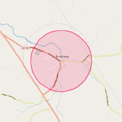 Map of Brodhead