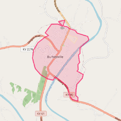 Map of Burkesville