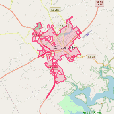 Map of Campbellsville