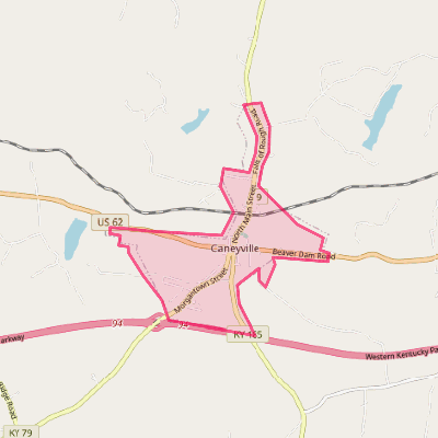 Map of Caneyville