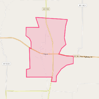 Map of Cayce