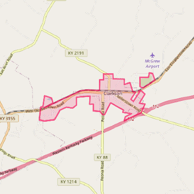 Map of Clarkson