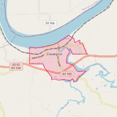 Map of Cloverport