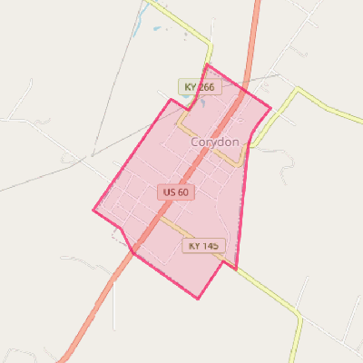 Map of Corydon