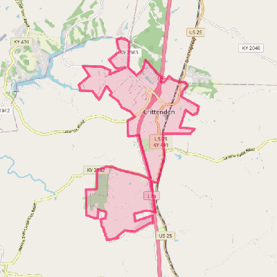 Map of Crittenden