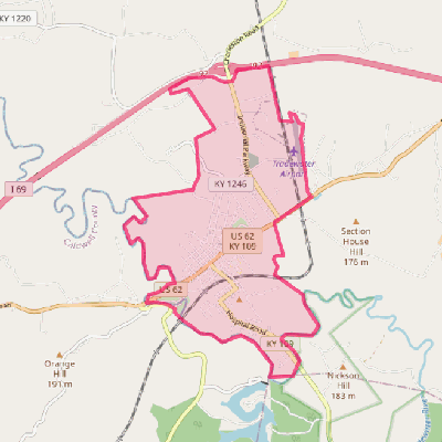 Map of Dawson Springs