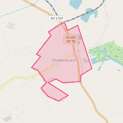 Map of Drakesboro