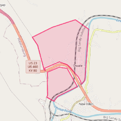 Map of Dwale