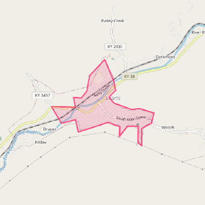 Map of Evarts