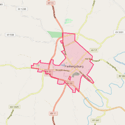 Map of Flemingsburg