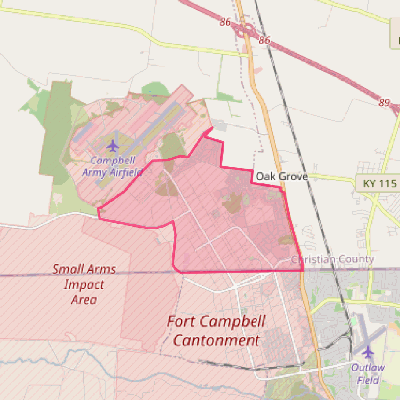 Map of Fort Campbell North