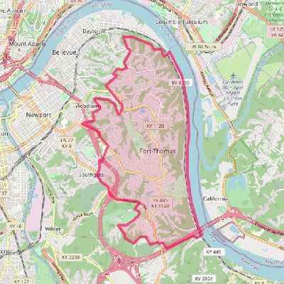 Map of Fort Thomas