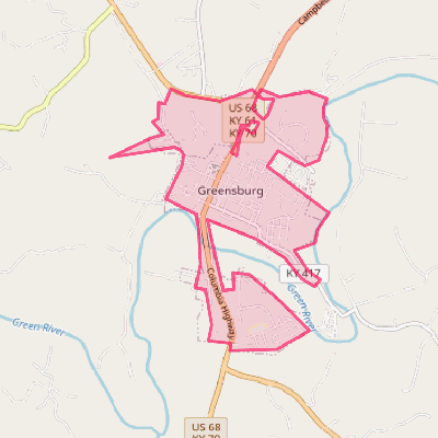 Map of Greensburg