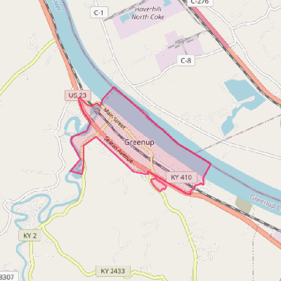 Map of Greenup