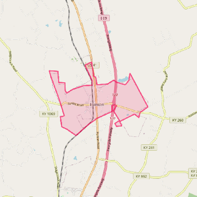 Map of Hanson