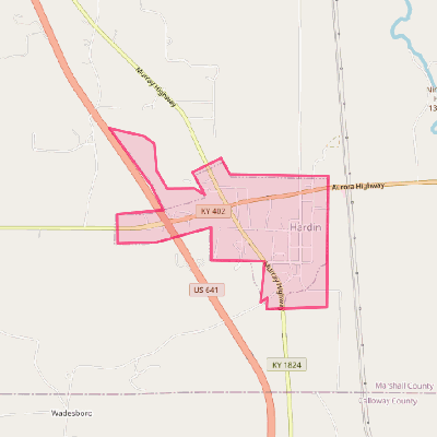 Map of Hardin