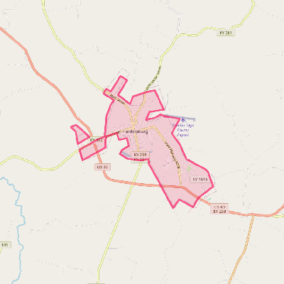 Map of Hardinsburg