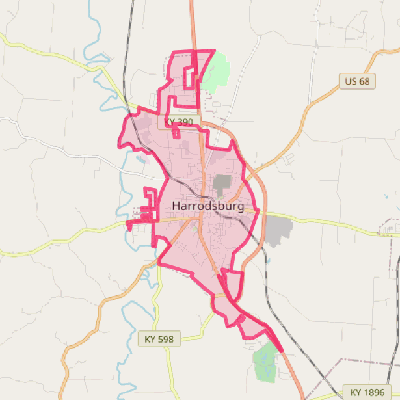 Map of Harrodsburg