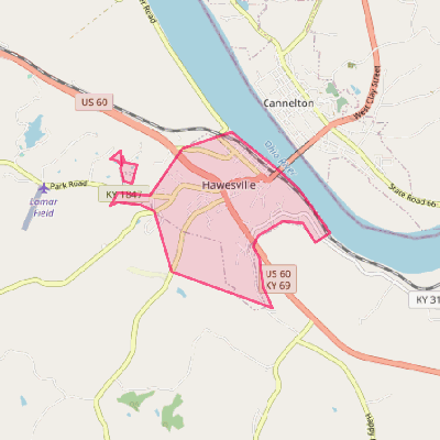 Map of Hawesville