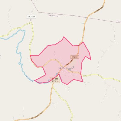 Map of Hazel Green