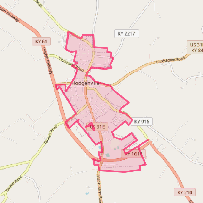 Map of Hodgenville