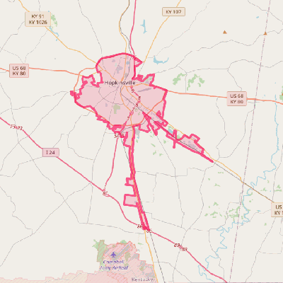 Map of Hopkinsville