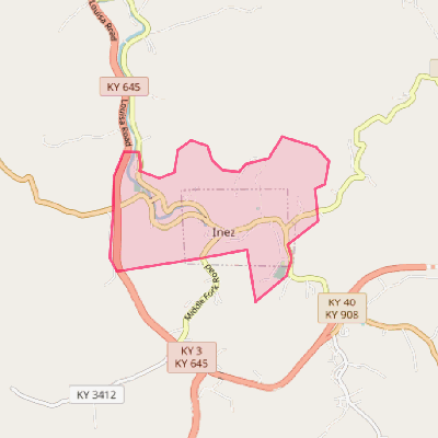 Map of Inez