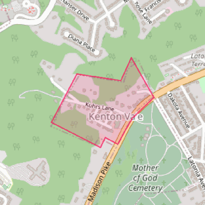 Map of Kenton Vale