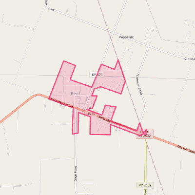 Map of Kevil